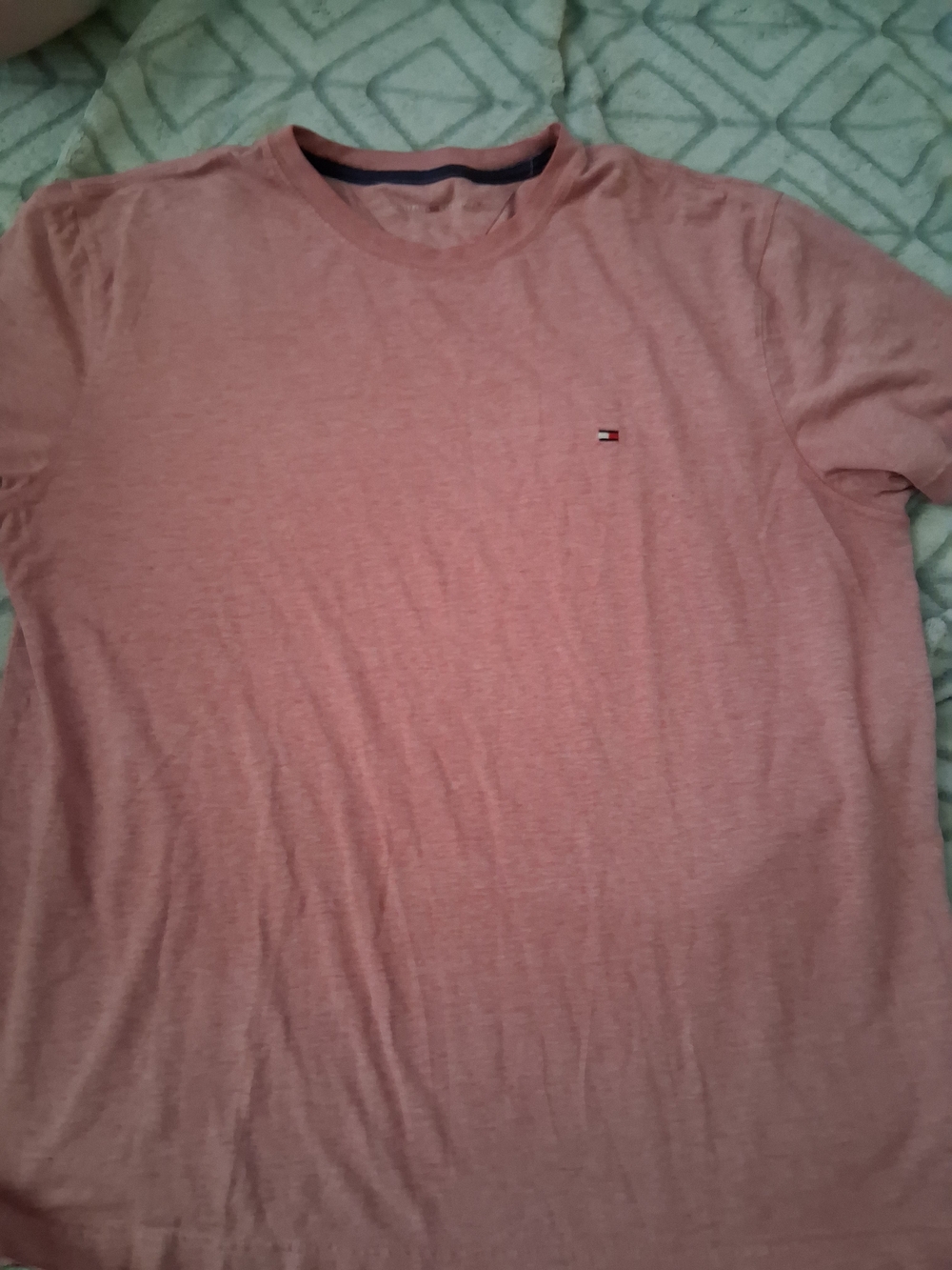 Tommy Hilfiger Short Sleeve Crew Tee in Heather Rose